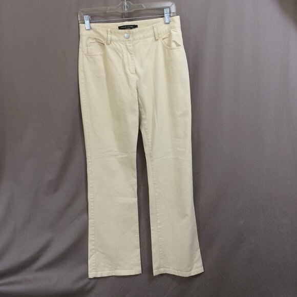 Adrienne Vittadini Beige Jeans Style Pants Bootcut Mid Rise Size 6 - Picture 1 of 5
